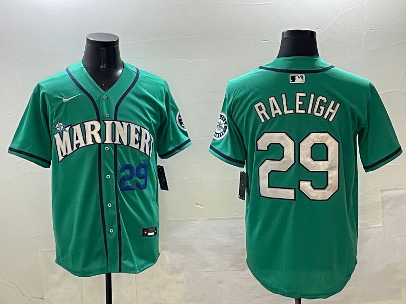 Men Seattle Mariners 29 Raleigh Green Game 2025 Nike MLB Jersey style 5